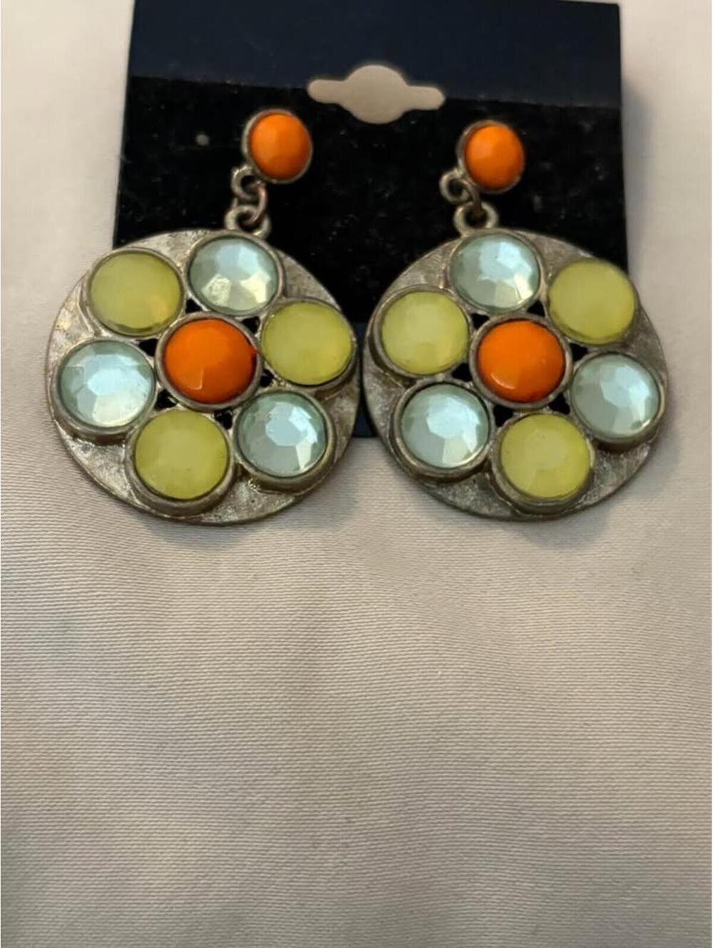Colorful Floral Drop Earrings